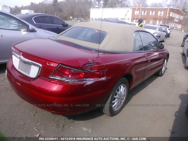 1C3EL55T23N601838 - 2003 CHRYSLER SEBRING LXI RED photo 4