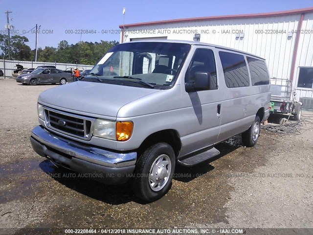 1FBNE31L36HA92494 - 2006 FORD ECONOLINE E350 SUPER DUTY WAGON SILVER photo 2