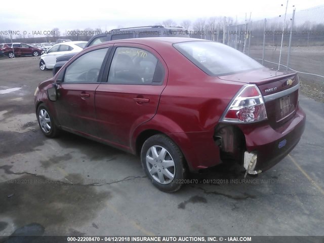 KL1TD5DE1AB059219 - 2010 CHEVROLET AVEO LS/LT 红色 照片 3