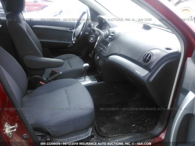 KL1TD5DE1AB059219 - 2010 CHEVROLET AVEO LS/LT 红色 照片 5