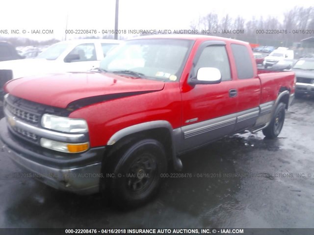 2GCEK19T3Y1129630 - 2000 CHEVROLET SILVERADO K1500 RED photo 2