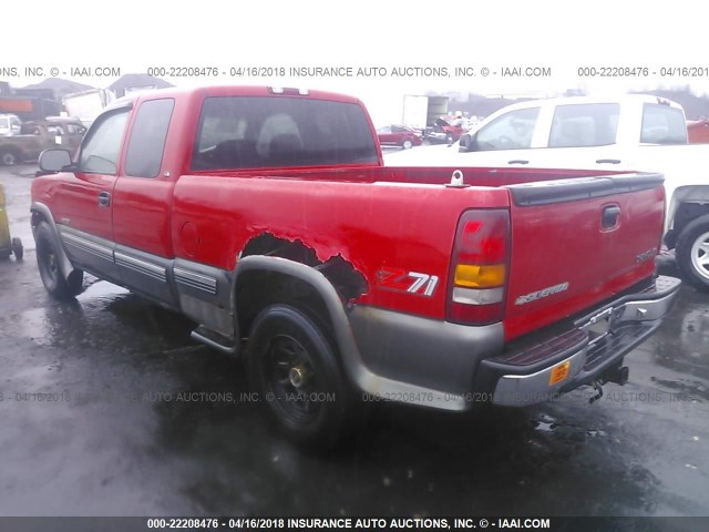 2GCEK19T3Y1129630 - 2000 CHEVROLET SILVERADO K1500 RED photo 3