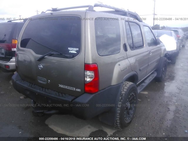 5N1ED28Y01C521392 - 2001 NISSAN XTERRA XE/SE BROWN photo 4