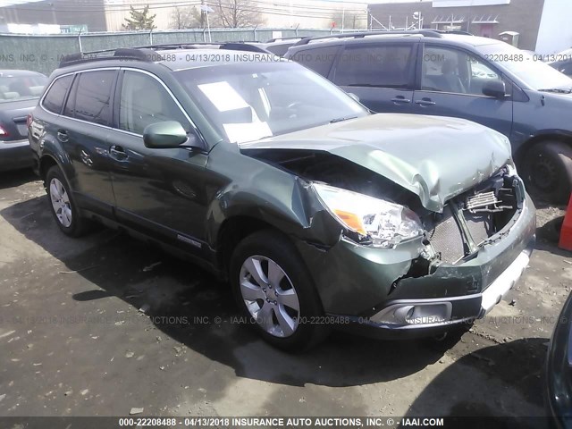 4S4BRBLC8A3335003 - 2010 SUBARU OUTBACK 2.5I LIMITED GREEN photo 1