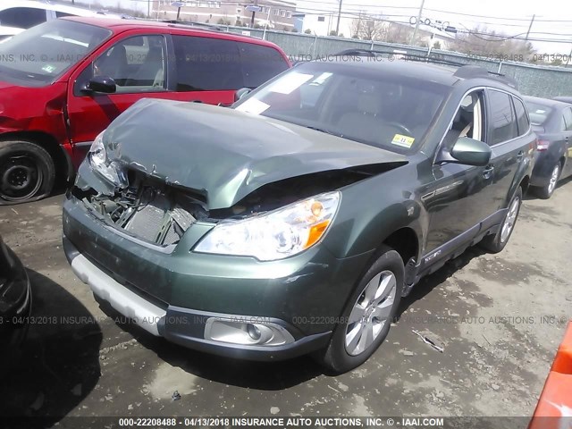 4S4BRBLC8A3335003 - 2010 SUBARU OUTBACK 2.5I LIMITED GREEN photo 2