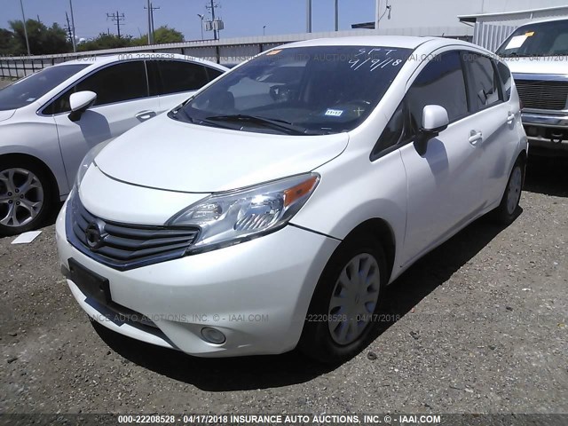 3N1CE2CP7EL418426 - 2014 NISSAN VERSA NOTE S/S PLUS/SV/SL WHITE photo 2