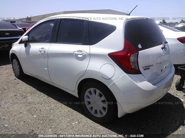 3N1CE2CP7EL418426 - 2014 NISSAN VERSA NOTE S/S PLUS/SV/SL WHITE photo 3