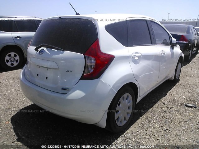 3N1CE2CP7EL418426 - 2014 NISSAN VERSA NOTE S/S PLUS/SV/SL WHITE photo 4