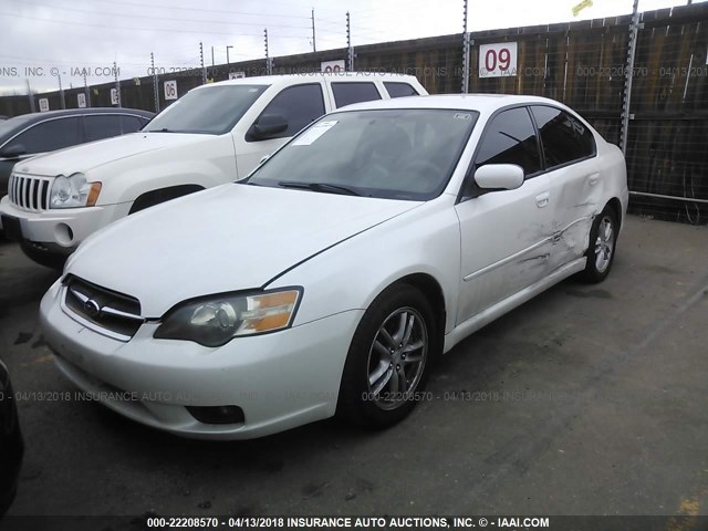 4S3BL616657206458 - 2005 SUBARU LEGACY 2.5I WHITE photo 2