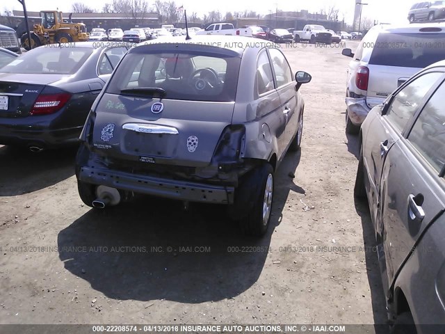 3C3CFFAR9DT707607 - 2013 FIAT 500 POP GRAY photo 4