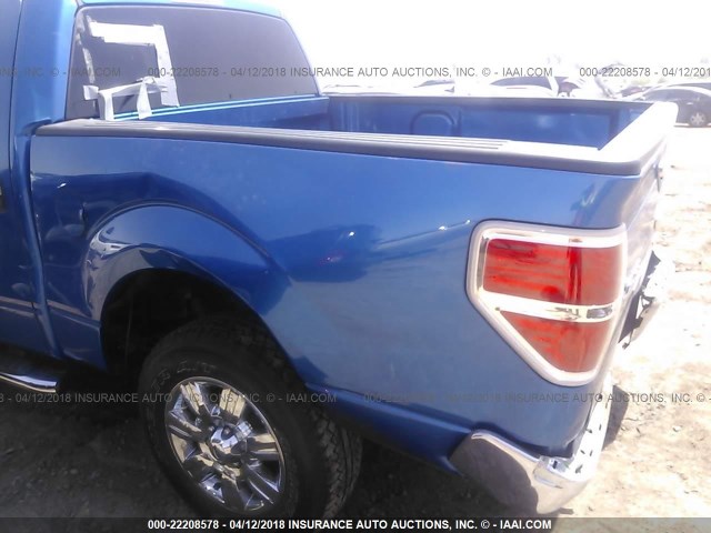 1FTFW1CF6BFC65892 - 2011 FORD F150 SUPERCREW BLUE photo 6