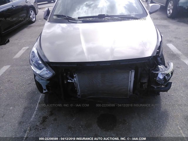 KMHCT4AE2CU214633 - 2012 HYUNDAI ACCENT GLS/GS GOLD photo 6