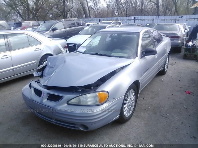 1G2NE52E8XM741369 - 1999 PONTIAC GRAND AM SE SILVER photo 2