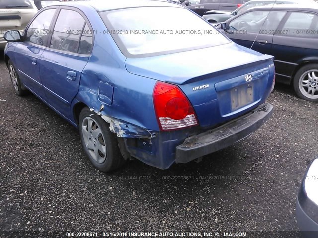 KMHDN46DX6U325319 - 2006 HYUNDAI ELANTRA GLS/GT/LIMITED BLUE photo 6