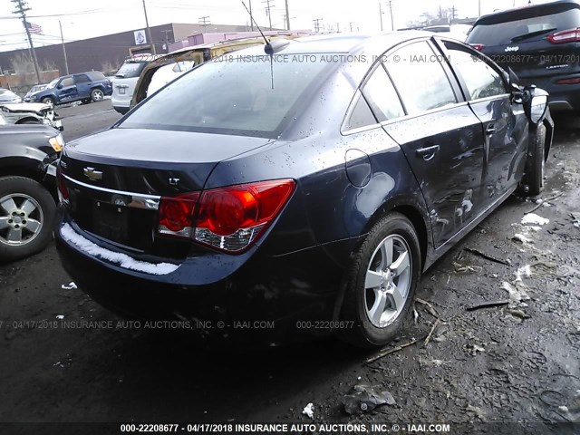 1G1PC5SB1F7118052 - 2015 CHEVROLET CRUZE LT BLUE photo 4