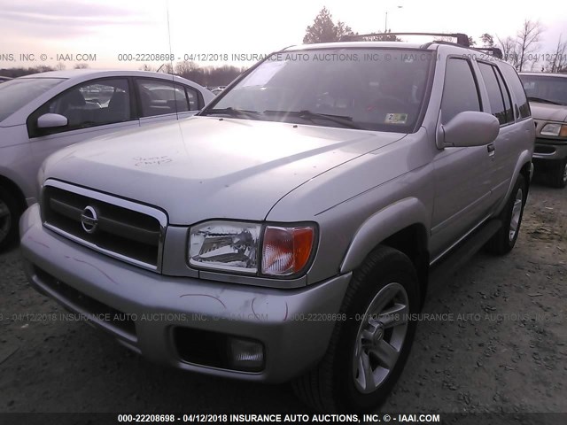 JN8DR09Y52W742494 - 2002 NISSAN PATHFINDER LE/SE SILVER photo 2