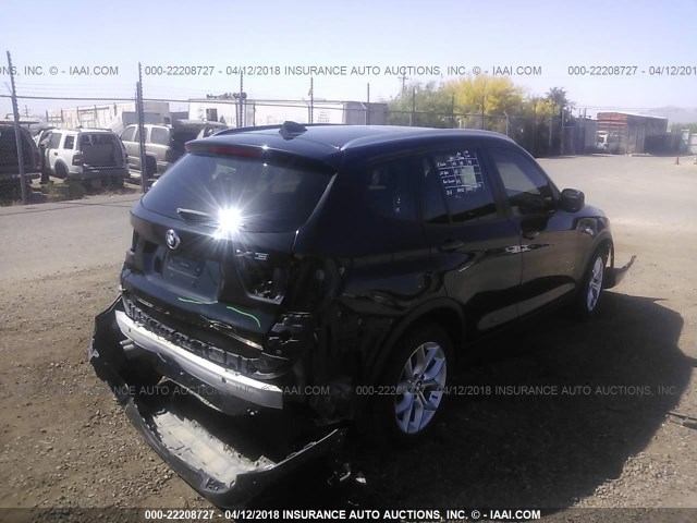 5UXWX7C59DL980658 - 2013 BMW X3 XDRIVE35I BLACK photo 4
