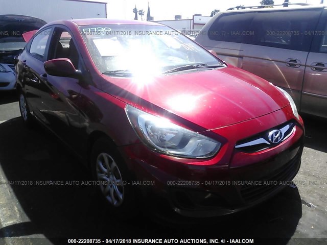 KMHCT4AE7DU534628 - 2013 HYUNDAI ACCENT GLS/GS RED photo 1