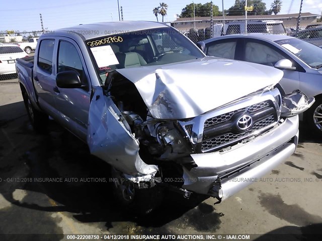 3TMLU4ENXBM072384 - 2011 TOYOTA TACOMA DOUBLE CAB ვერცხლისფერი ფოტო 1