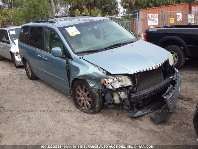 2A8HR54P48R628716 - 2008 CHRYSLER TOWN & COUNTRY TOURING BLUE photo 1