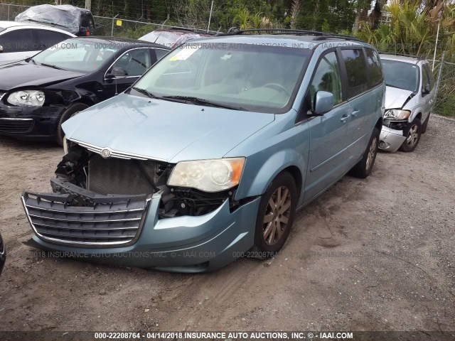 2A8HR54P48R628716 - 2008 CHRYSLER TOWN & COUNTRY TOURING BLUE photo 2