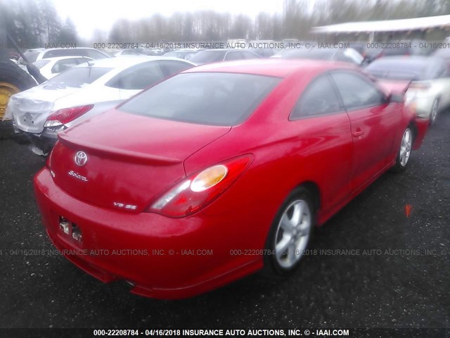 4T1CA38P24U032455 - 2004 TOYOTA CAMRY SOLARA SE/SLE RED photo 4