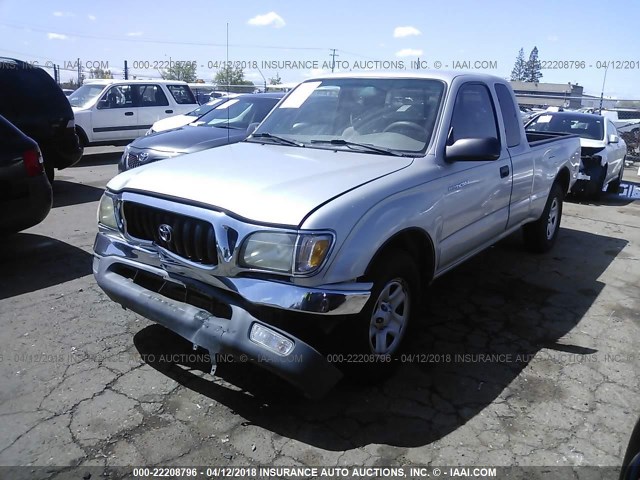 5TEVL52N31Z790298 - 2001 TOYOTA TACOMA XTRACAB SILVER photo 2