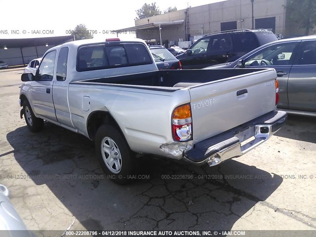 5TEVL52N31Z790298 - 2001 TOYOTA TACOMA XTRACAB SILVER photo 3