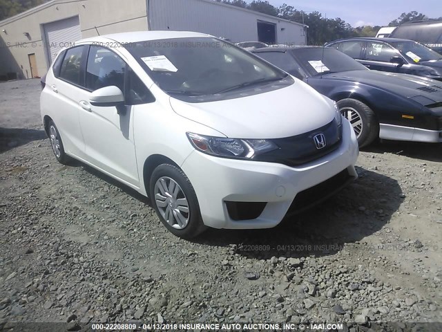 JHMGK5H5XHS012371 - 2017 HONDA FIT LX WHITE photo 1