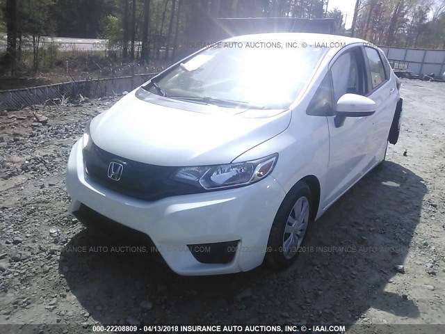 JHMGK5H5XHS012371 - 2017 HONDA FIT LX WHITE photo 2