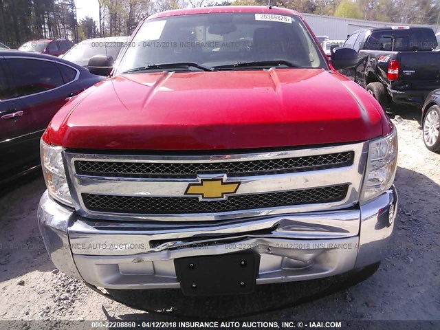 3GCPCSE00DG308040 - 2013 CHEVROLET SILVERADO C1500 LT RED photo 6