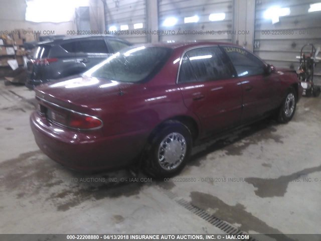 2G4WS52J741239672 - 2004 BUICK CENTURY CUSTOM RED photo 4