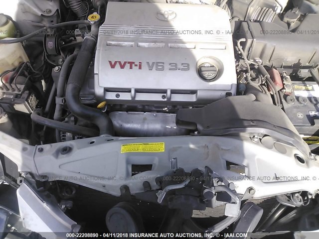 4T1CA38P65U041631 - 2005 TOYOTA CAMRY SOLARA SE/SLE ვერცხლისფერი ფოტო 10