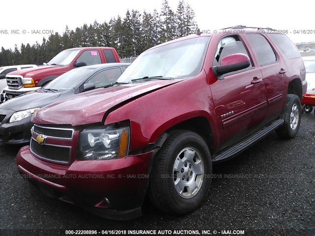 1GNSCBE04ER230221 - 2014 CHEVROLET TAHOE C1500 LT RED photo 2