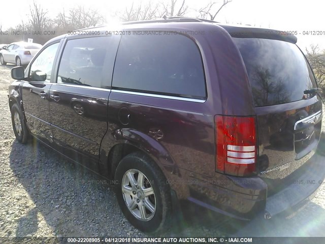 2A8HR54P18R821499 - 2008 CHRYSLER TOWN & COUNTRY TOURING MAROON photo 3