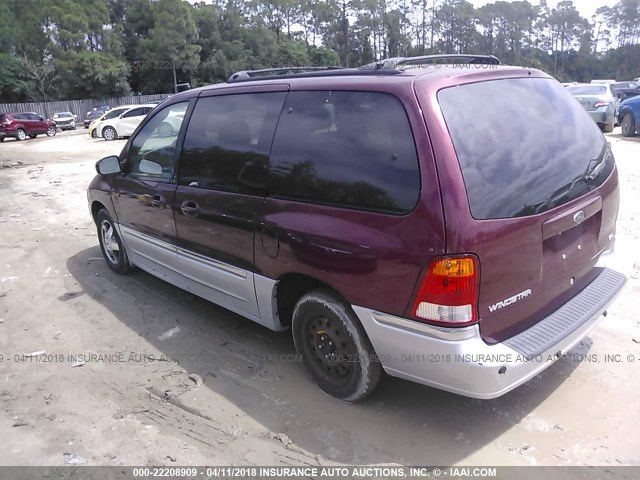 2FMZA5340YBB25666 - 2000 FORD WINDSTAR SEL BURGUNDY photo 3