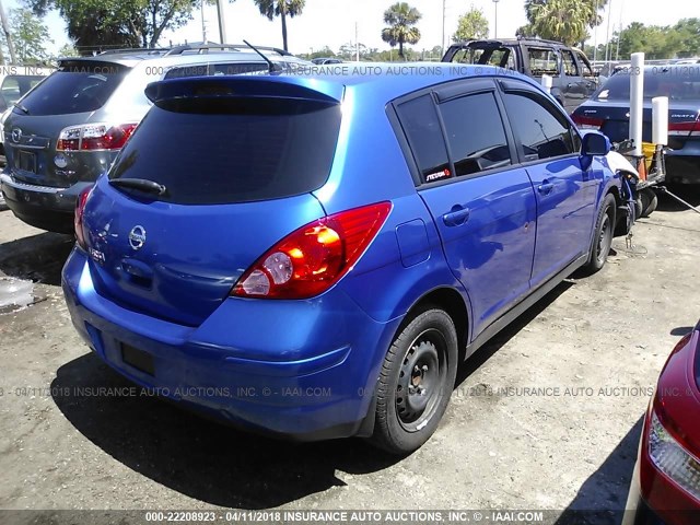 3N1BC1CP9BL403112 - 2011 NISSAN VERSA S/SL BLUE photo 4