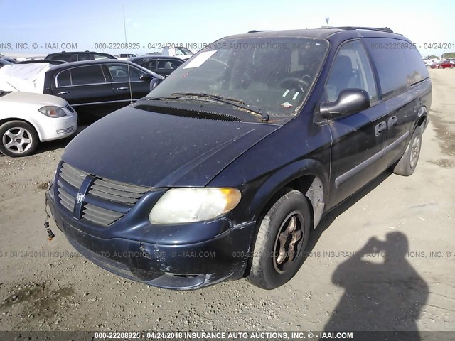 1D4GP24R45B289087 - 2005 DODGE GRAND CARAVAN SE BLUE photo 2