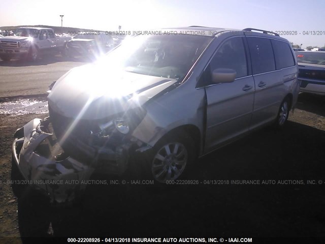 5FNRL38618B108665 - 2008 HONDA ODYSSEY EXL SILVER photo 2