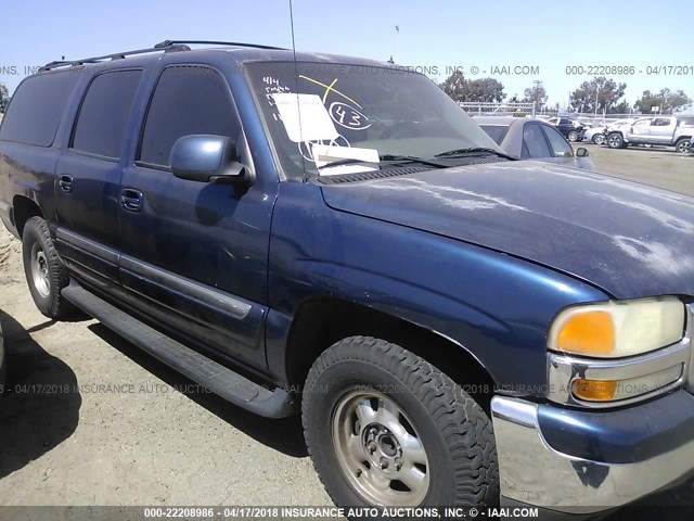 1GKEC16T32J115343 - 2002 GMC YUKON XL C1500 BLUE photo 6