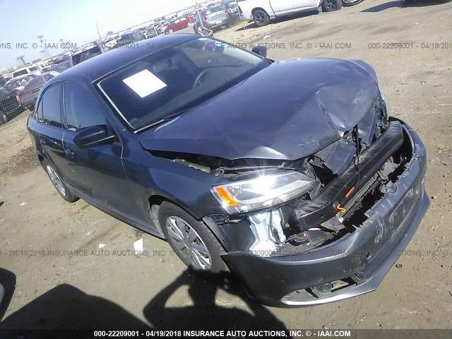 3VW2K7AJ1EM316270 - 2014 VOLKSWAGEN JETTA S 灰色 照片 1