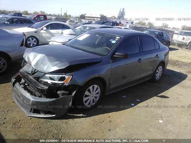 3VW2K7AJ1EM316270 - 2014 VOLKSWAGEN JETTA S 灰色 照片 2