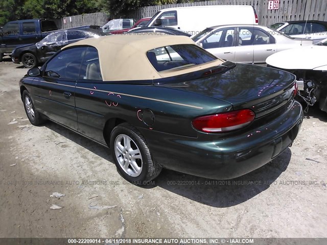 3C3EL55H2VT611297 - 1997 CHRYSLER SEBRING JXI GREEN photo 3