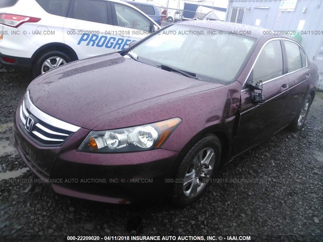 1HGCP2F4XCA150597 - 2012 HONDA ACCORD LXP MAROON photo 2