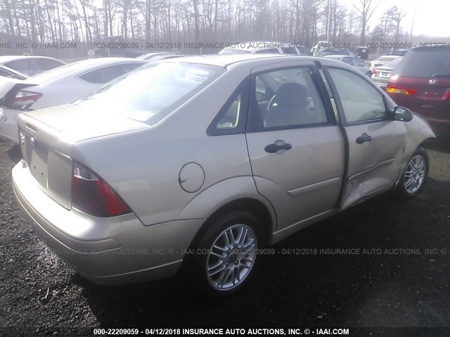 1FAFP34N97W250878 - 2007 FORD FOCUS ZX4/S/SE/SES GOLD photo 4