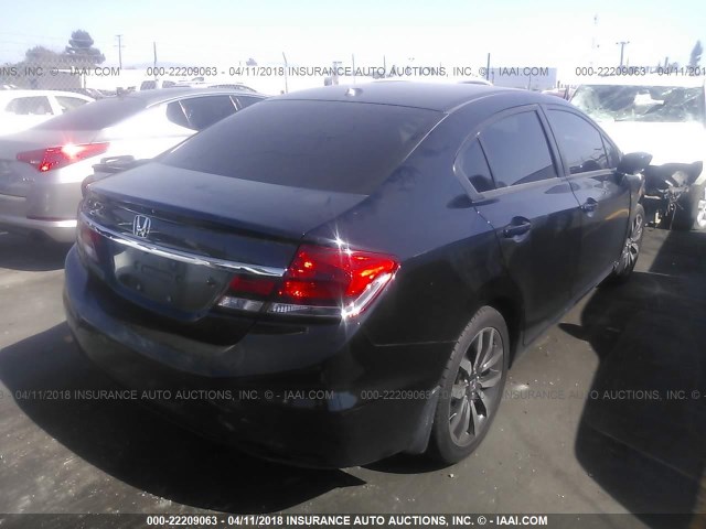 19XFB2F93FE201610 - 2015 HONDA CIVIC EXL BLACK photo 4
