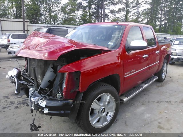 3GCPCSE09DG333096 - 2013 CHEVROLET SILVERADO C1500 LT RED photo 2