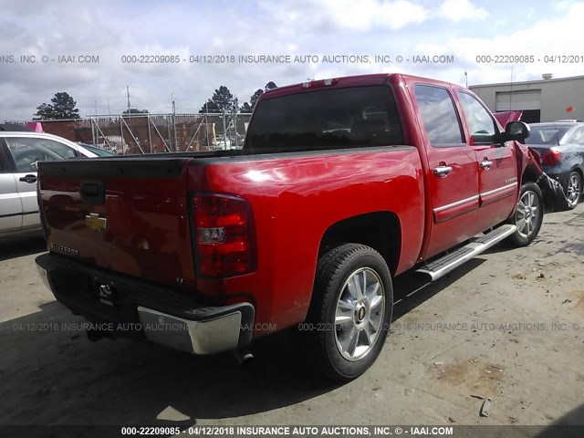 3GCPCSE09DG333096 - 2013 CHEVROLET SILVERADO C1500 LT RED photo 4