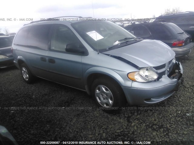 1D4GP24393B108719 - 2003 DODGE GRAND CARAVAN SE Light Blue photo 1