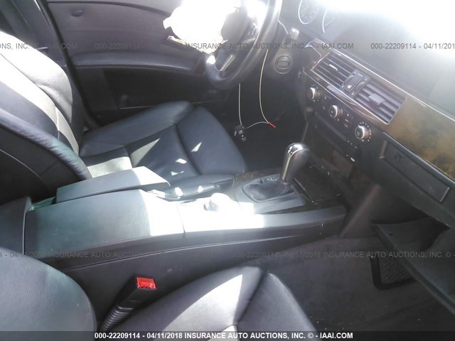 WBANB53597CP03655 - 2007 BMW 550 I BLACK photo 5